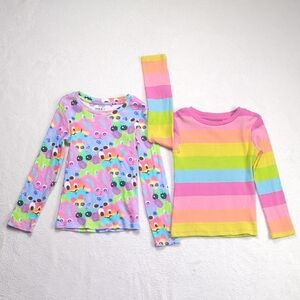 Next Direct Colorful Long Sleeve Ribbed Cotton Tops